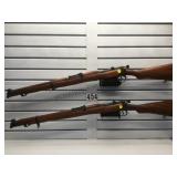 PAIR OF METAL PROP BOLT-ACTION RIFLES