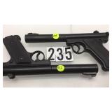 PAIR OF PROP BLACK METAL PISTOLS PAIR OF PROP BLACK METAL PISTOLS