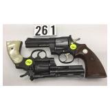 PAIR OF METAL PROP PYTHON REVOLVERS