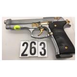 METAL PROP EXKOL JACKEL DUAL SILVER COLOR PISTOL METAL PROP EXKOL JACKEL DUAL SILVER COLOR PISTOL