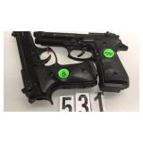 PAIR OF METAL BLANK EKOL JACKAL FULL AUTO PISTOLS PAIR OF METAL BLANK EKOL JACKAL FULL AUTO PISTOLS