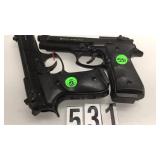 PAIR OF METAL BLANK EKOL JACKAL FULL AUTO PISTOLS