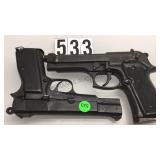 PAIR OF METAL BLANK PISTOLS PAIR OF METAL BLANK PISTOLS