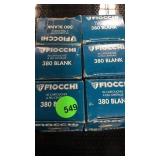 6 BOXES OF 380 BLANK AMMO 6 BOXES OF 380 BLANK AMMO