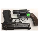 PAIR OF METAL BLANK REVOLVERS - ONE SMITH AND