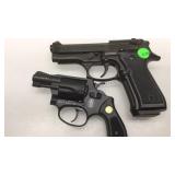 PAIR OF METAL BLANK VOLTRAN FIRAT COMPACT PISTOLS PAIR OF METAL BLANK VOLTRAN FIRAT COMPACT PISTOLS