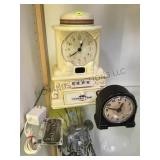 "GRANDPA TIME" MANTLE CLOCK &TELECHRON ALARM CLOCK