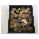 50  VINTAGE ENGLISH PENNIES