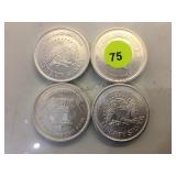 ONE OUNCE SILVER ROUNDS 4XMONEY