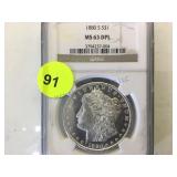 1880 S MS63 DPL MORGAN SILVER DOLLAR