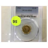 1904 PCGS MS63  GOLD $2.50 COIN