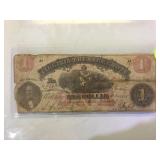 1860? ONE DOLLAR VIRGINIA TRESASURY NOTE