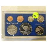 NEW ZEALAND PROOF SET, $1 IS SILVER