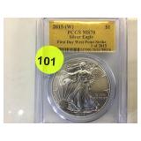 2015-(W) PCGS MS70 SILVER EAGLE