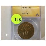 1884-CC $20 GOLD DOUBLE EAGLE (1 OZ GOLD)