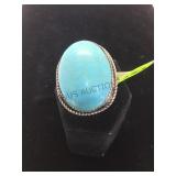 HANDMADE BLOCK TURQUOISE RING 'OG'