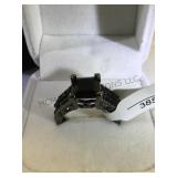 2 CAROT BLACK SAPPHIRE  RING , SIZE 8