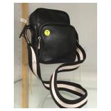 BALLY BLACK LEATHER CAMERA BAG