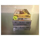 3 BOXES OF 224 WM AMMO