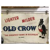 OLD CROW METAL SIGN ,  35'X 24'