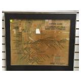 FRAMED & MATTED VINTAGE BRONX  RAILROAD STATION