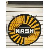METAL ROUND NASH ADVERTISING SIGN & PENNZOIL SIGN