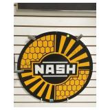 METAL ROUND NASH ADVERTISING SIGN & PENNZOIL SIGN