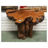 NATURAL WOOD SEGMENT  END TABLE  22' TALL
