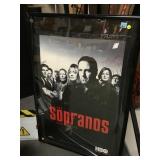 FRAMED SOPRANOS POSTER WITH  7 SIGNATURES