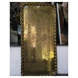 LARGE BRASS SERVING TRAY,  22X46