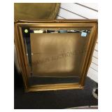 GILT FRAMED BEVEL MIRROR, 24X28