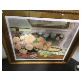 GILT FRAMED DOUBLE MATTED LITHOGRAPH