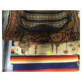 EAST INDIAN, EGYPTIAN, MEXICAN  FABRICS/BLANKETS