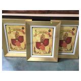 CIMIERS  ROI D'ARAGON  ART WORK , 3 PIECES