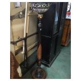 TIFFANY STYLE STAINED GLASS TORCHIERE LAMP