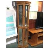 WOOD & GLASS DISPLAY CABINET