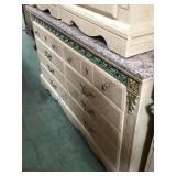 8 DRAWER DRESSER, MIRROR, HEADBOARD & FOOTBOARD