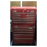 CRAFTSMAN TOOL BOX FILLED WITH TOOLS, SCREWDRIVERS