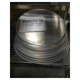 STACK OF 10 20' ALUMINUM PIZZA PANS