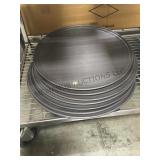 STACK OF 7 20' PIZZA PANS