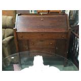 VINTAGE WOODEN SECRETARY WITH KEY