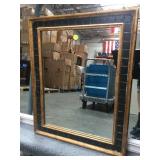 BLACK/GOLD FRAMED MIRROR  19X23