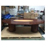 OVAL WOOD CONFERENCE TABLE, 47X109