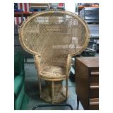 WICKER ROUND BACK CHAIR`