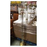 7 GLASS& BRASS FLOOR LAMPS