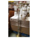 10 GLASS & BRASS FLOOR LAMPS