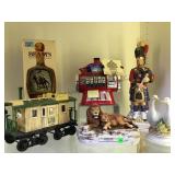 LOT OF 6 DECANTERS INCLUDING BARNEY'S SLOT MACHINE LOT OF 6 DECANTERS INCLUDING BARNEY'S SLOT MACHINE