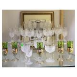 COLLECTION OF CRYSTAL STEMWARE & MORE