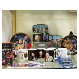 COLLECTION OF STAR TREK, PLATES, MUGS, ACTION