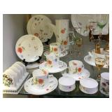 APPROX 60 PIECE SET OF MIKASA DINNERWARE ,STEMWARE